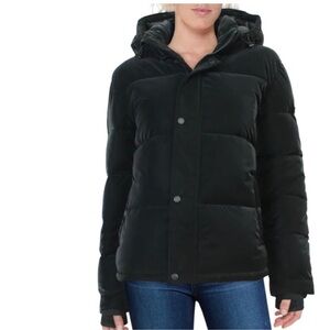 BCBG eco friendly Black coat with slight metallic sheen.